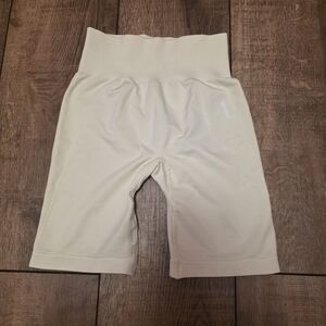 Gymshark Cream Athletic Shorts